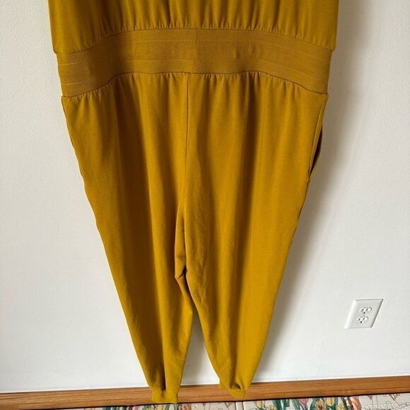 Universal Standard Women’s *Altered Superfine French Terry Jumpsuit in Mustard Y - Picture 13 of 16